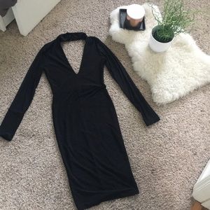 GoJane Longsleeve Plunge Midi Dress